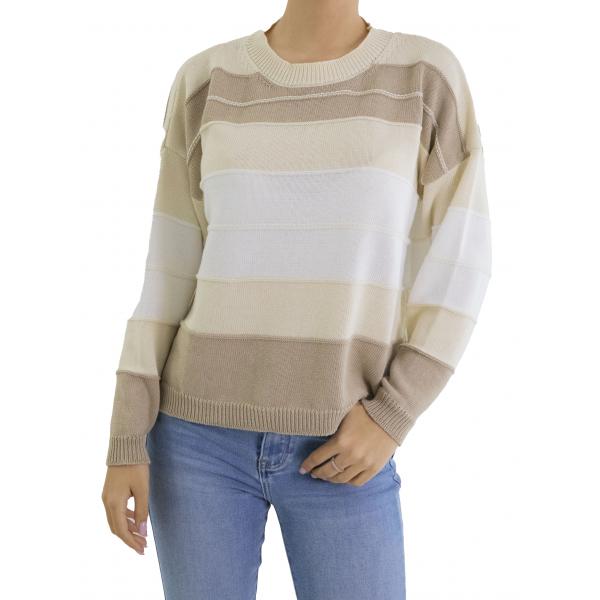 Maglia a righe girocollo
